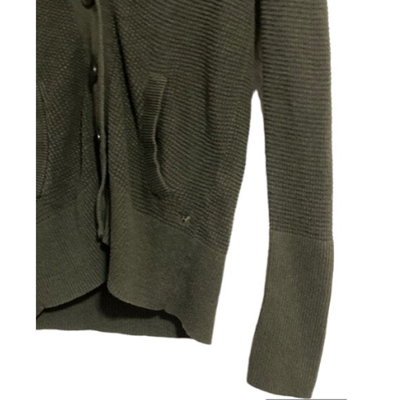 HUNTER Green Button Front Cardigan with POCKETS - Size L - Picture 2 of 5